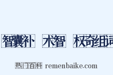 智囊补·术智·权奇组词是什么意思的图片